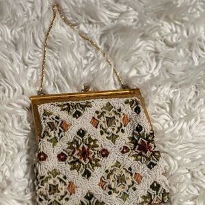 REVERSIBLE Elegant Floral Beaded Clutch - Multicolor